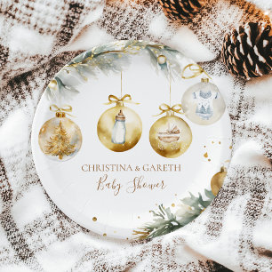 Assiettes En Carton Noël Boho Merry Little Baby shower