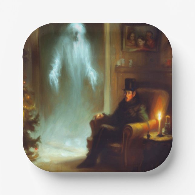 Assiettes En Carton Noël Carol Fantôme de Noël Passé (Recto)