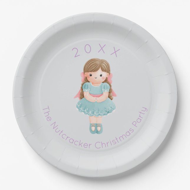 Assiettes En Carton Noël Clara Nutcracker (Devant)