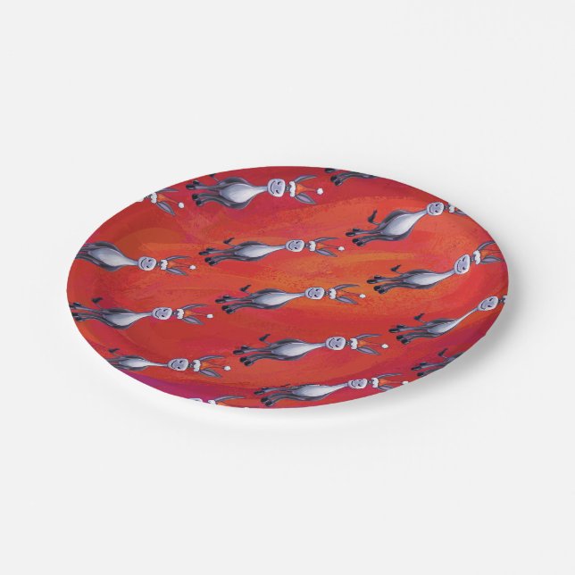 Assiettes En Carton Noël de l'âne (Angle)