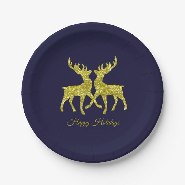Assiettes En Carton Noël Deer (Devant)