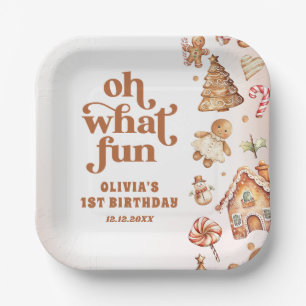Assiettes En Carton Noël d'hiver Cookie Anniversaire