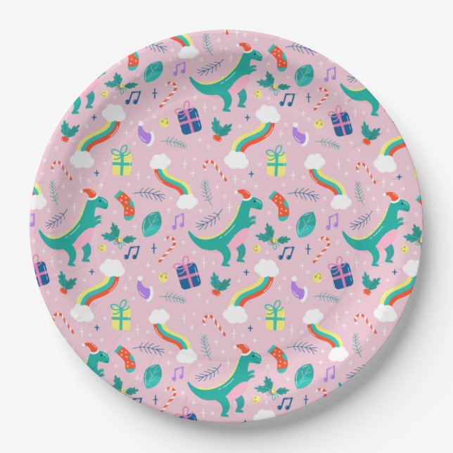 Assiettes En Carton Noël drôle (Devant)