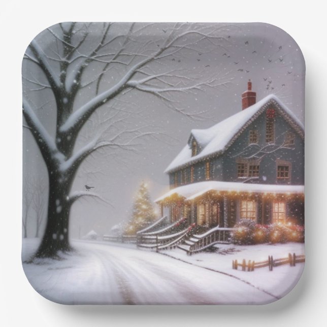 Assiettes En Carton Noël du pays (Recto)