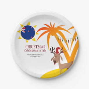 ASSIETTES EN CARTON NOËL EN JUILLET