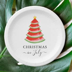 Assiettes En Carton Noël en Juillet Pastèque