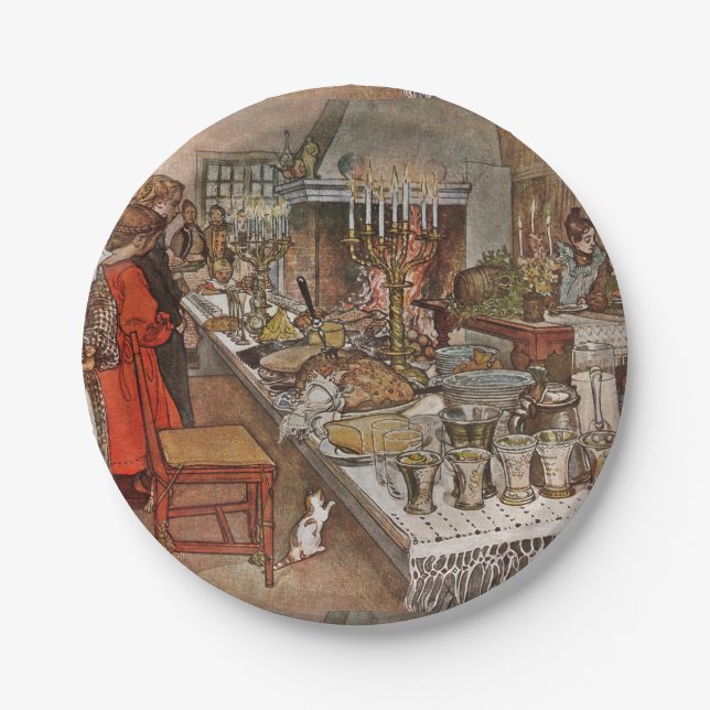 Assiettes En Carton Noël Eve Julaftonen (Devant)