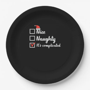 Assiettes En Carton Noël Gentil Vilain C'est Compliqué