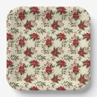 Assiettes En Carton Noël Holly et Ivy