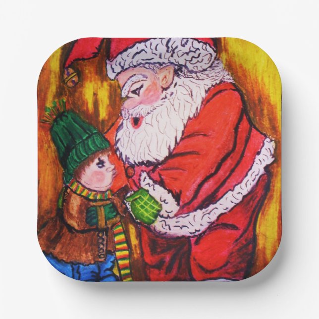 ASSIETTES EN CARTON NOËL, IL VAUT MIEUX NE PAS PARLER (Recto)