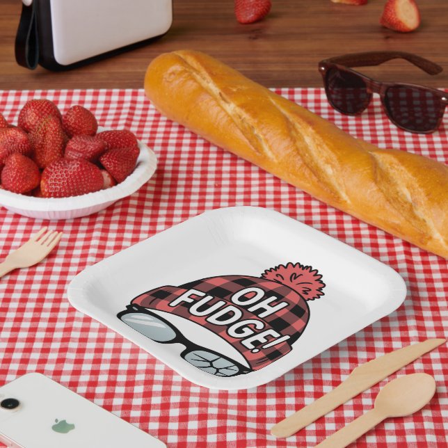 Assiettes En Carton Noël Oh Fudge Noël vacances vacances drôle (Pique-nique)