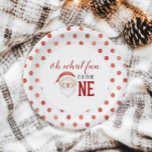 Assiettes En Carton Noël Père Noël Premier Anniversaire Plaque Papier<br><div class="desc">Noël Père Noël fête d'anniversaire avec la couleur de l'eau père Noël et pois rouges. Oh,  quel plaisir d'en être un !</div>