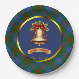 Assiettes En Carton Noël personnalisé Agnew Tartan