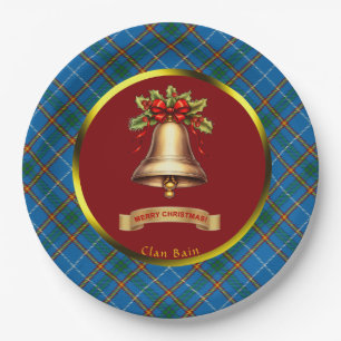 Assiettes En Carton Noël personnalisé Bain Tartan