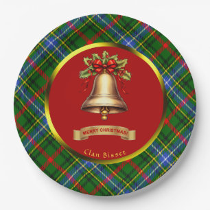 Assiettes En Carton Noël personnalisé Bisset Tartan