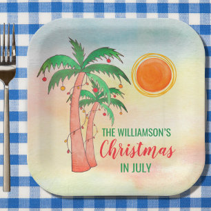 Assiettes En Carton Noël personnalisé en Juillet Plaques papier du Par