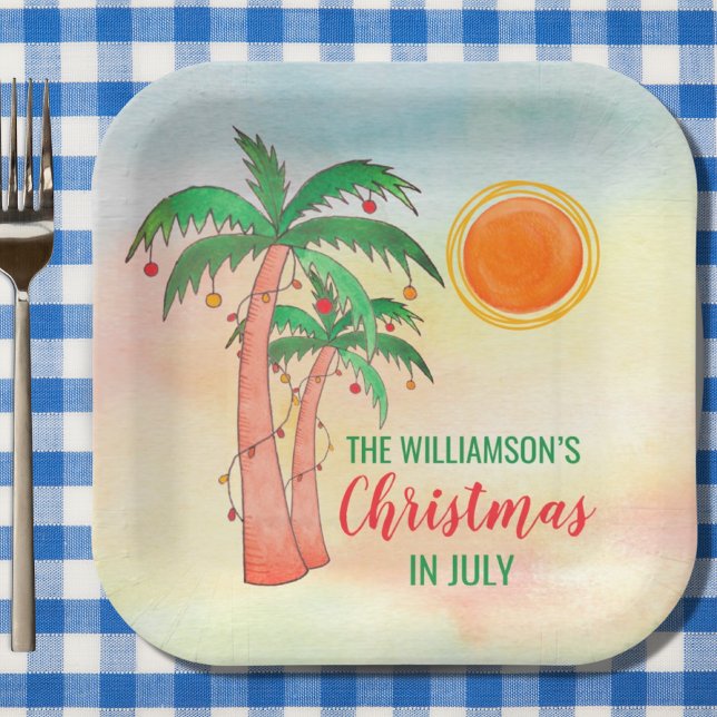 Assiettes En Carton Noël personnalisé en Juillet Plaques papier du Par (Créateur téléchargé)