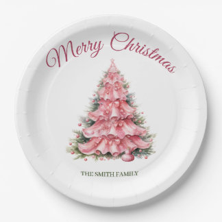 Assiettes En Carton Noël rose