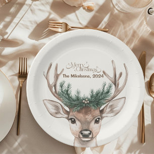 Assiettes En Carton Noël rustique Festif Cosy