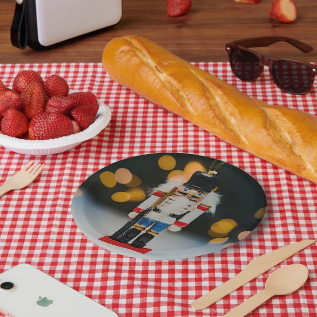 Assiettes En Carton Noël SlipperyJoe nutcracker figurine ornement (Pique-nique)