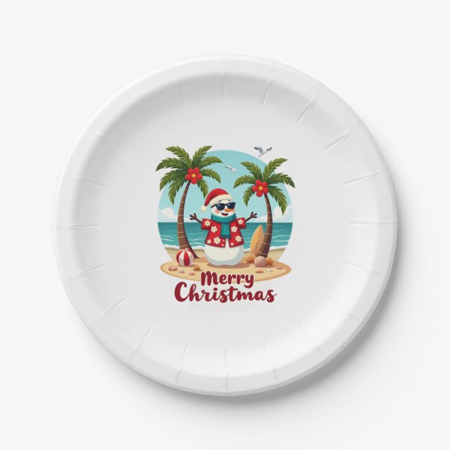 Assiettes En Carton noël Snowman (3) (Devant)