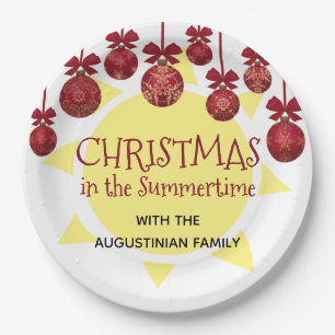 ASSIETTES EN CARTON NOËL SUR MESURE EN ÉTÉ