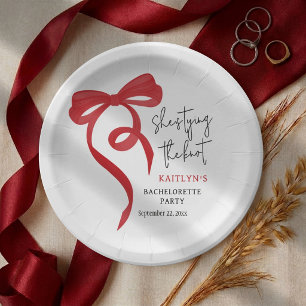 Assiettes En Carton Noeud Papillon Rouge Coquette Nœud Papillon Enterr