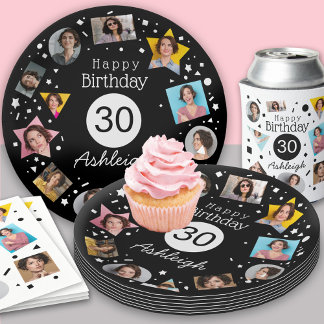 Assiettes En Carton Nom de la photo 30e anniversaire