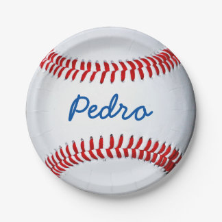 Assiettes En Carton Nom du joueur de baseball Signature personnalisée