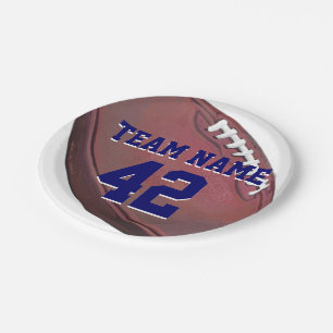 Assiettes En Carton Nom et numéro du joueur Football