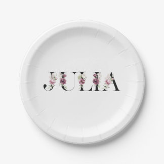 Assiettes En Carton Nom Julia
