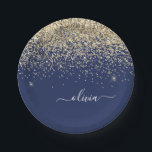 Assiettes En Carton Nom Monogramme Pailleté Strass Fille Bleu Marine O<br><div class="desc">Assiettes de fête Monogramme Pailleté Strass Or et Bleu Marine. C'est le cadeau idéal pour un anniversaire sweet 16, un mariage, une douche de mariée, un anniversaire de mariage, une baby shower ou une soirée d'enterrement de vie de jeune fille pour quelqu'un qui aime le luxe clinquant et les styles...</div>