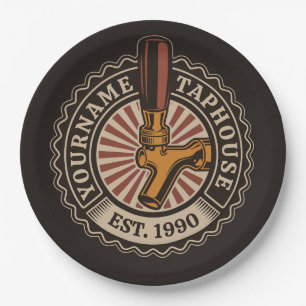 Assiettes En Carton NOM Personnalisé Artisanat Bière Taphouse Brasseri