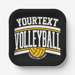 Assiettes En Carton NOM PERSONNALISÉ Équipe de l'école du joueur de vo