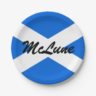 Assiettes En Carton Nom personnalisé Scottish Flag ppcn