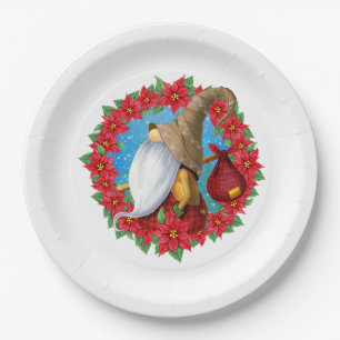 Assiettes En Carton Nordic Christmas Gnome