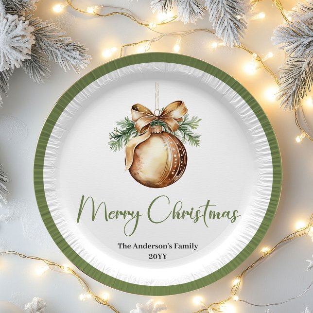 Assiettes En Carton Nordic Style Christmas Personalized Family Table  (Nordic Style Christmas Personalized Family Table Plates)