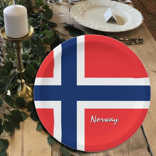 Assiettes En Carton Norwegian Plaques Drapeau, fête, sports, Norvège (Créateur téléchargé)