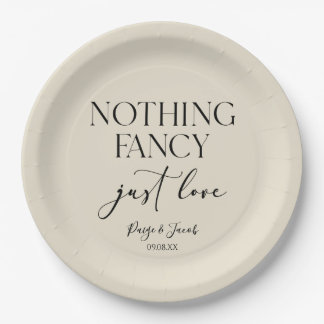 Assiettes En Carton Nothing Fancy Just Love Minimalist Casual Wedding