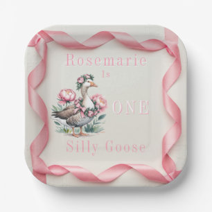 Assiettes En Carton Notre oie sotte est Tournée un Anniversaire