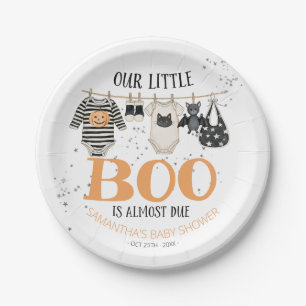 Assiettes En Carton Notre petit Boo est presque là Baby Shower