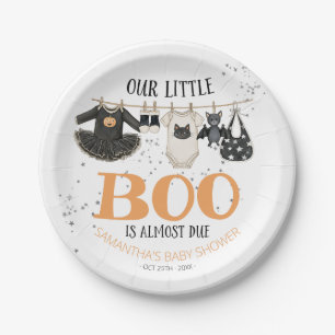 Assiettes En Carton Notre petit Boo est presque là Baby Shower