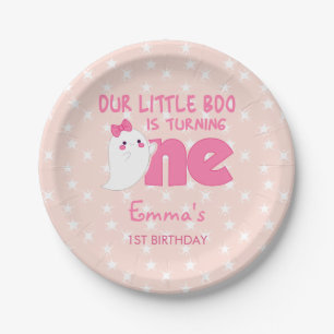 Assiettes En Carton Notre Petit Boo Turner Un, Halloween 1Er Anniversa