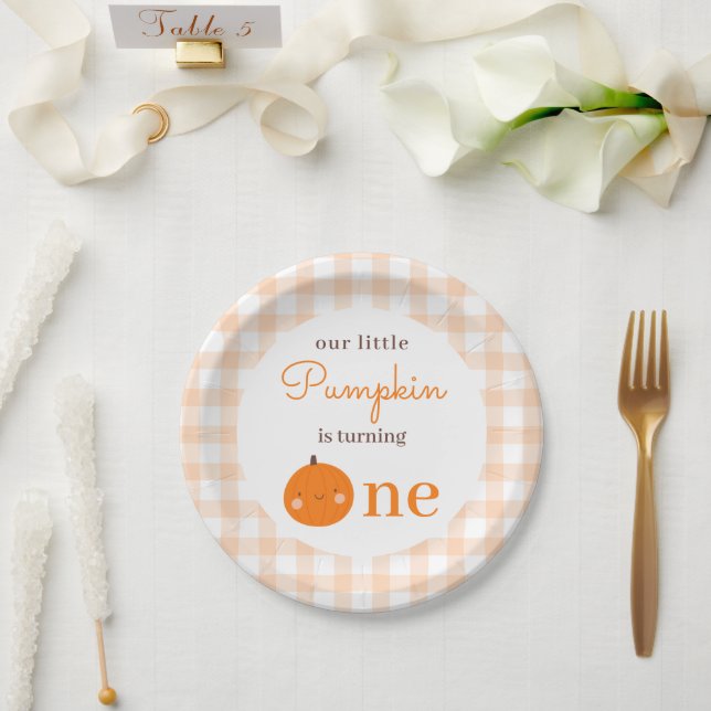 Assiettes En Carton Notre Petit Citrouille 1er Orange Fall Premier Ann (Mariage)