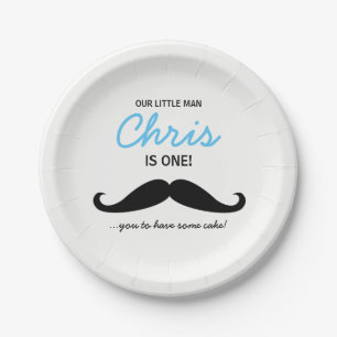 Assiettes En Carton Notre Petit Homme est un ! Moustache tu as du gâte