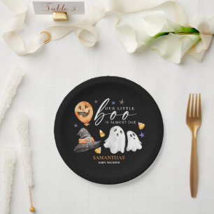Assiettes En Carton Notre petit livre est dû Baby shower d'Halloween n
