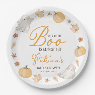 Assiettes En Carton Notre petite Boo Baby Shower d'automne