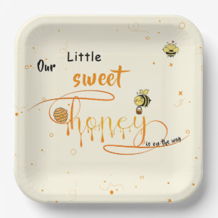 Assiettes En Carton Notre petite douceur au miel arrive Baby Shower