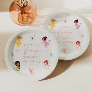 Assiettes En Carton Notre petite fête d'anniversaire de fées enchantée