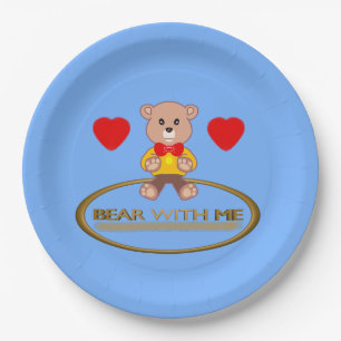 Assiettes En Carton Nounours Teddy